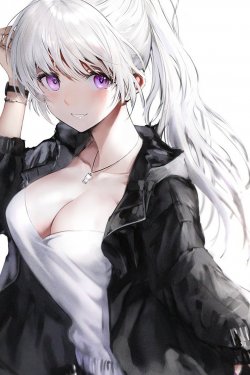 手绘简约性感动漫美女插画