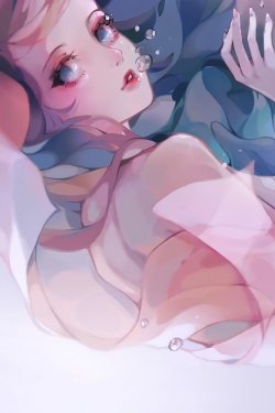 甜美女生手绘美图