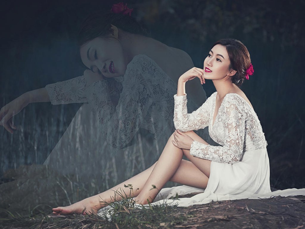 唯美白色长裙吗森林公主  第6张