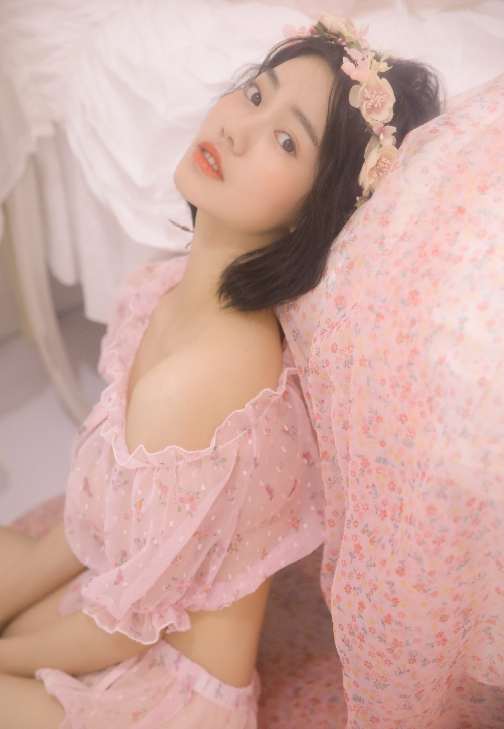 粉嫩萝莉居家蕾丝内衣清纯少女唯美闺房写真  第6张