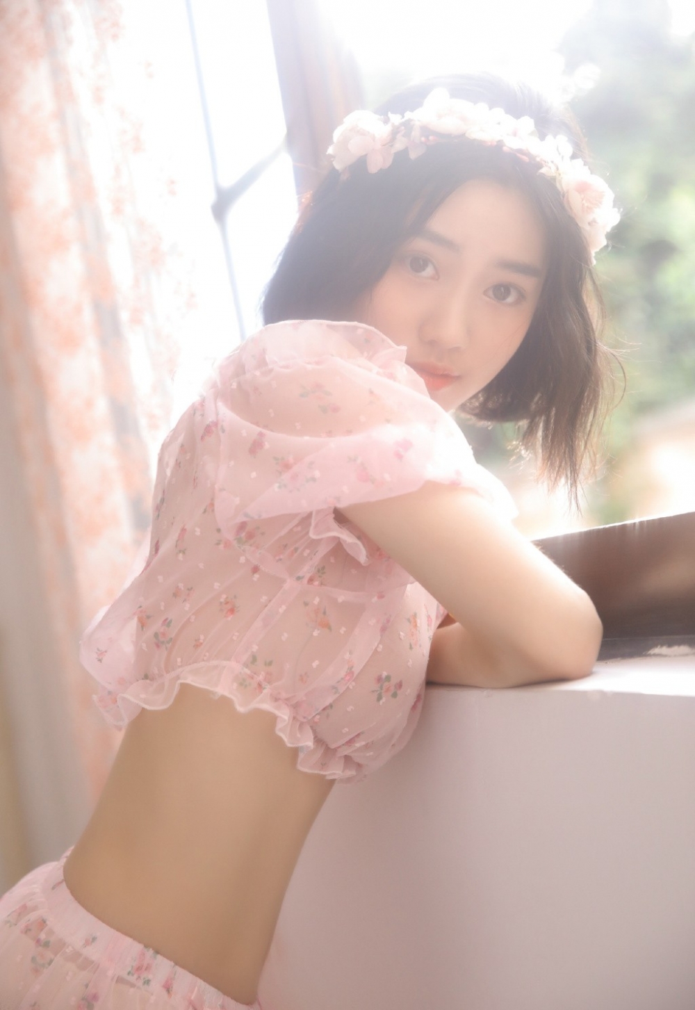 粉嫩萝莉居家蕾丝内衣清纯少女唯美闺房写真  第7张